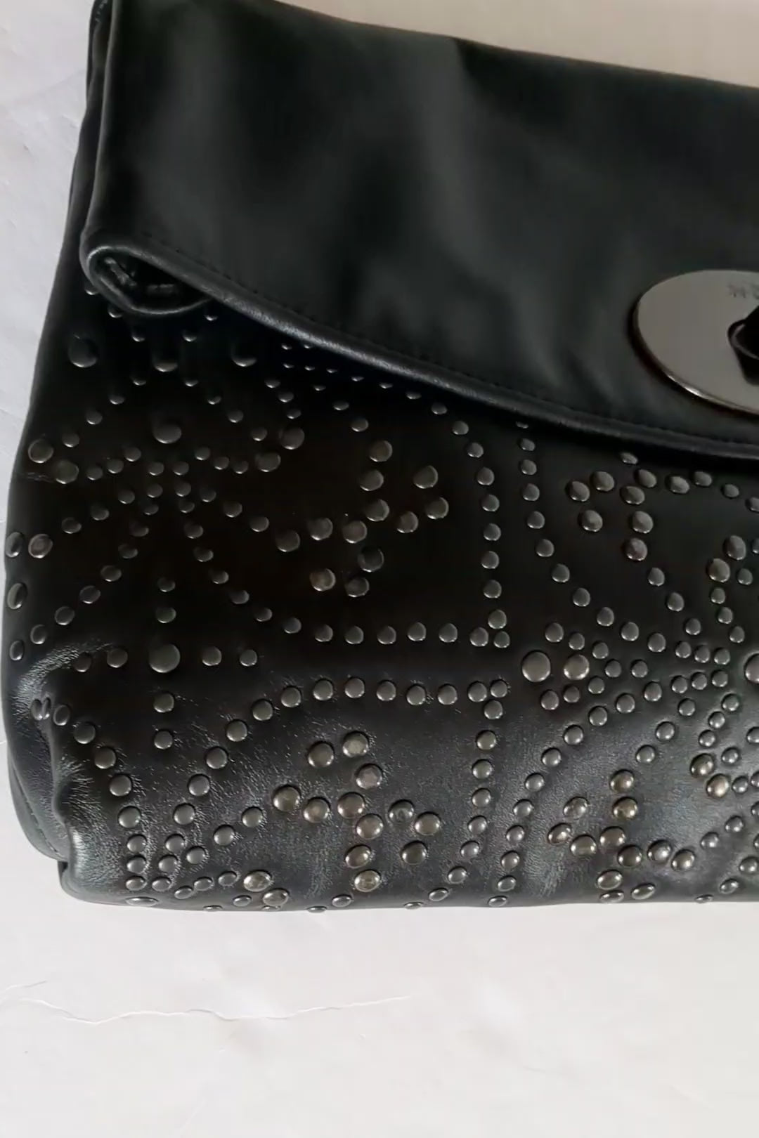 Coach Mini Stud Large Leather Clutch