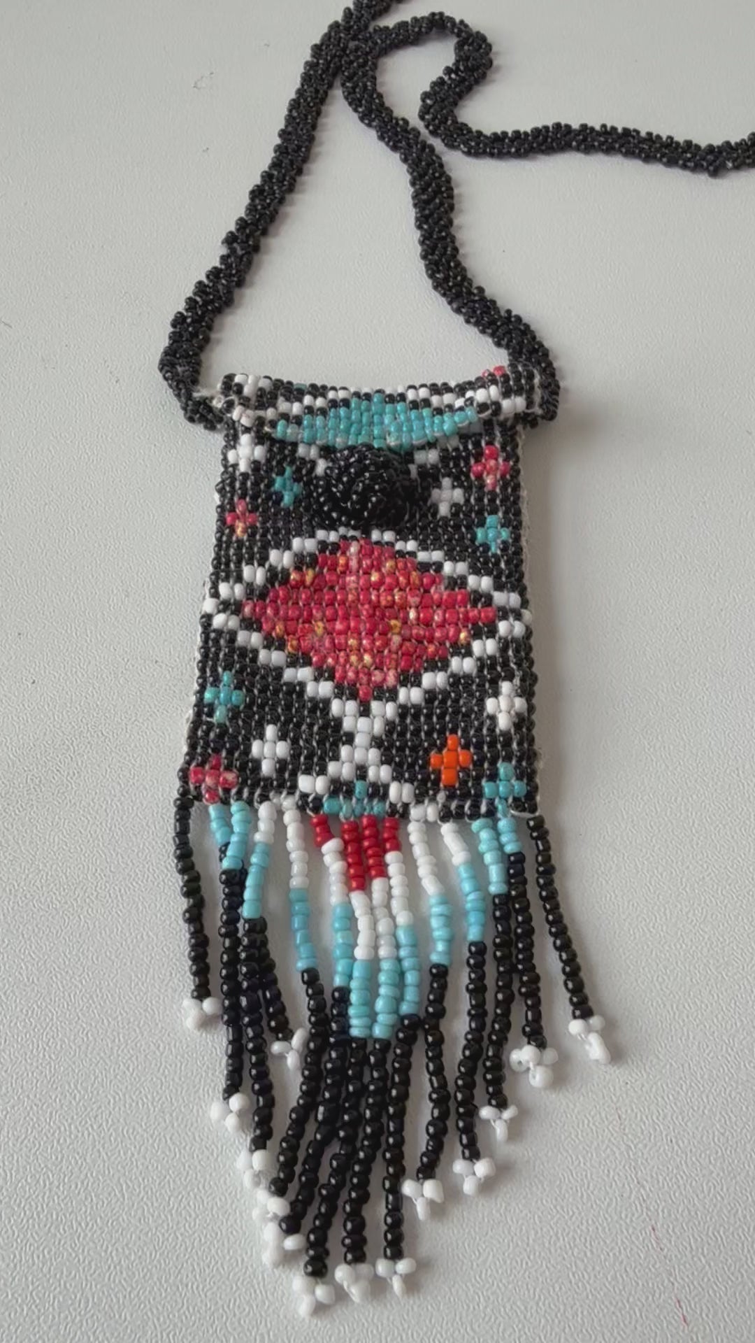 Handmade Geometric Thunderbird Style Necklace