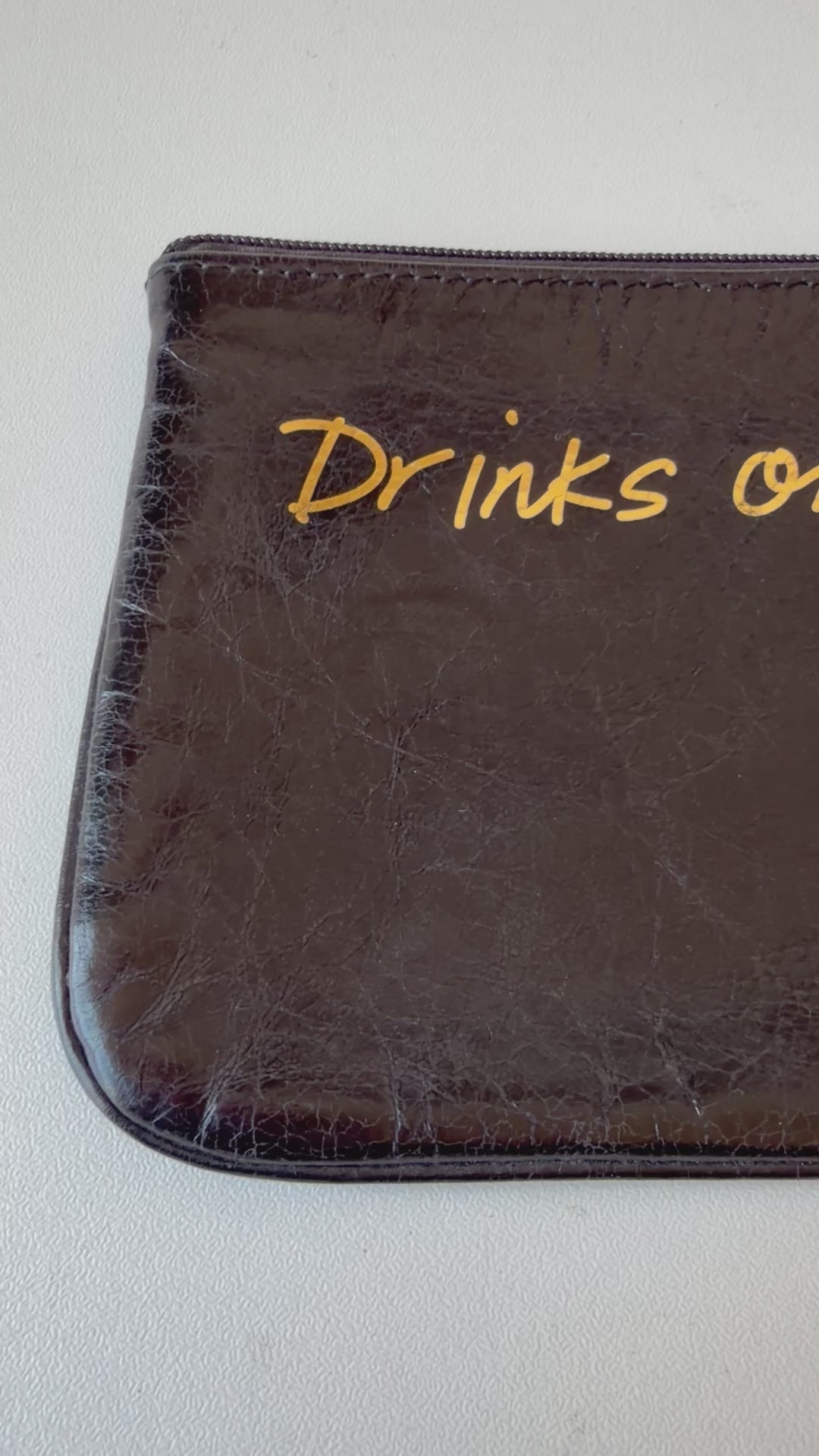 Rebecca Minkoff Drinks On Me Mini Black Leather Zip Pouch