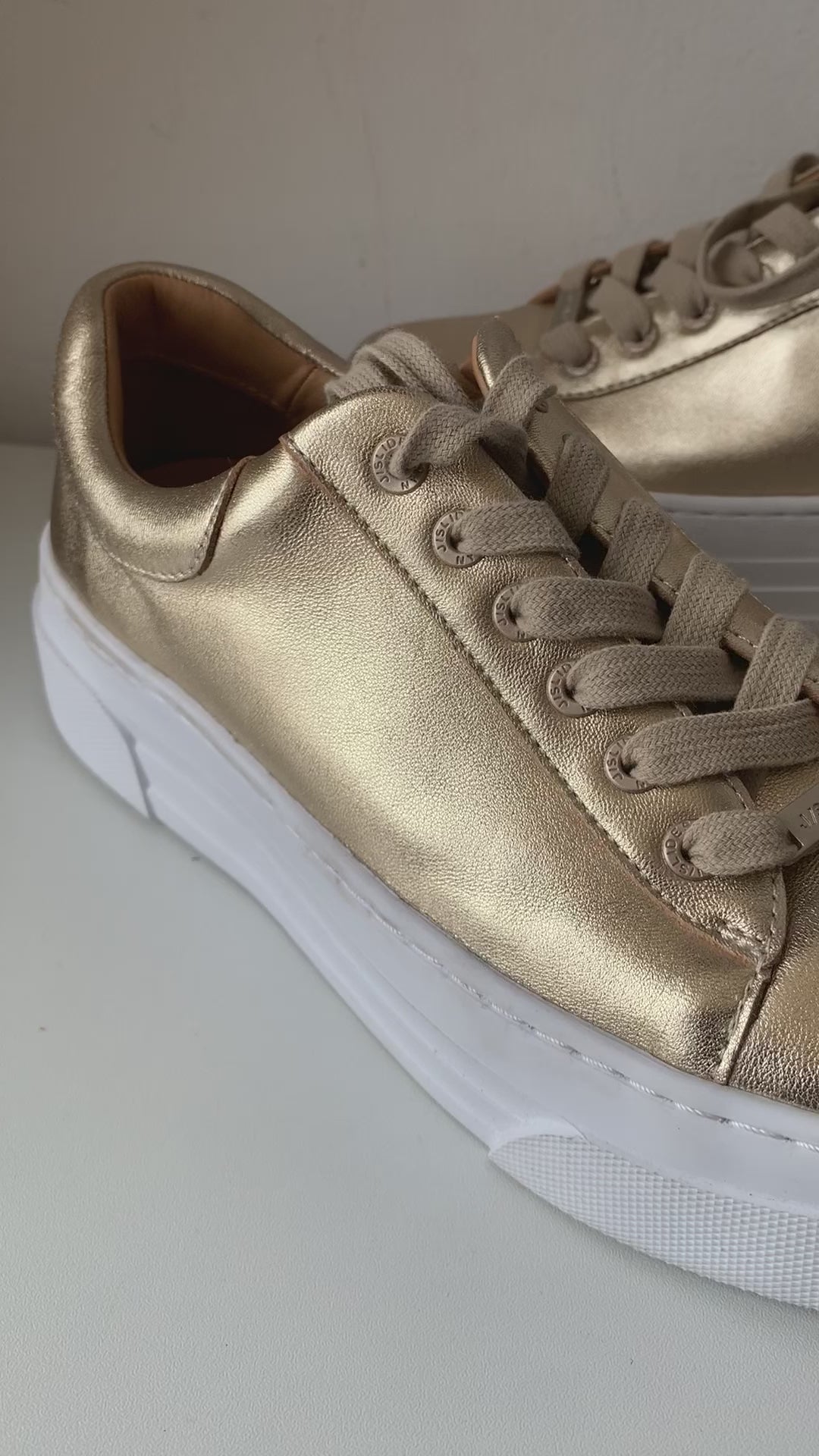 J/Slides Gold Metallic Sneaker Size 8.5
