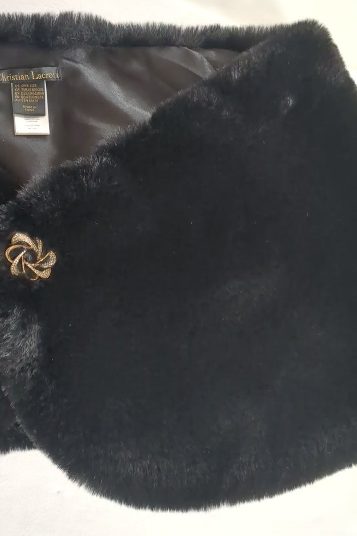 Christian Lacroix Faux Fur Wrap