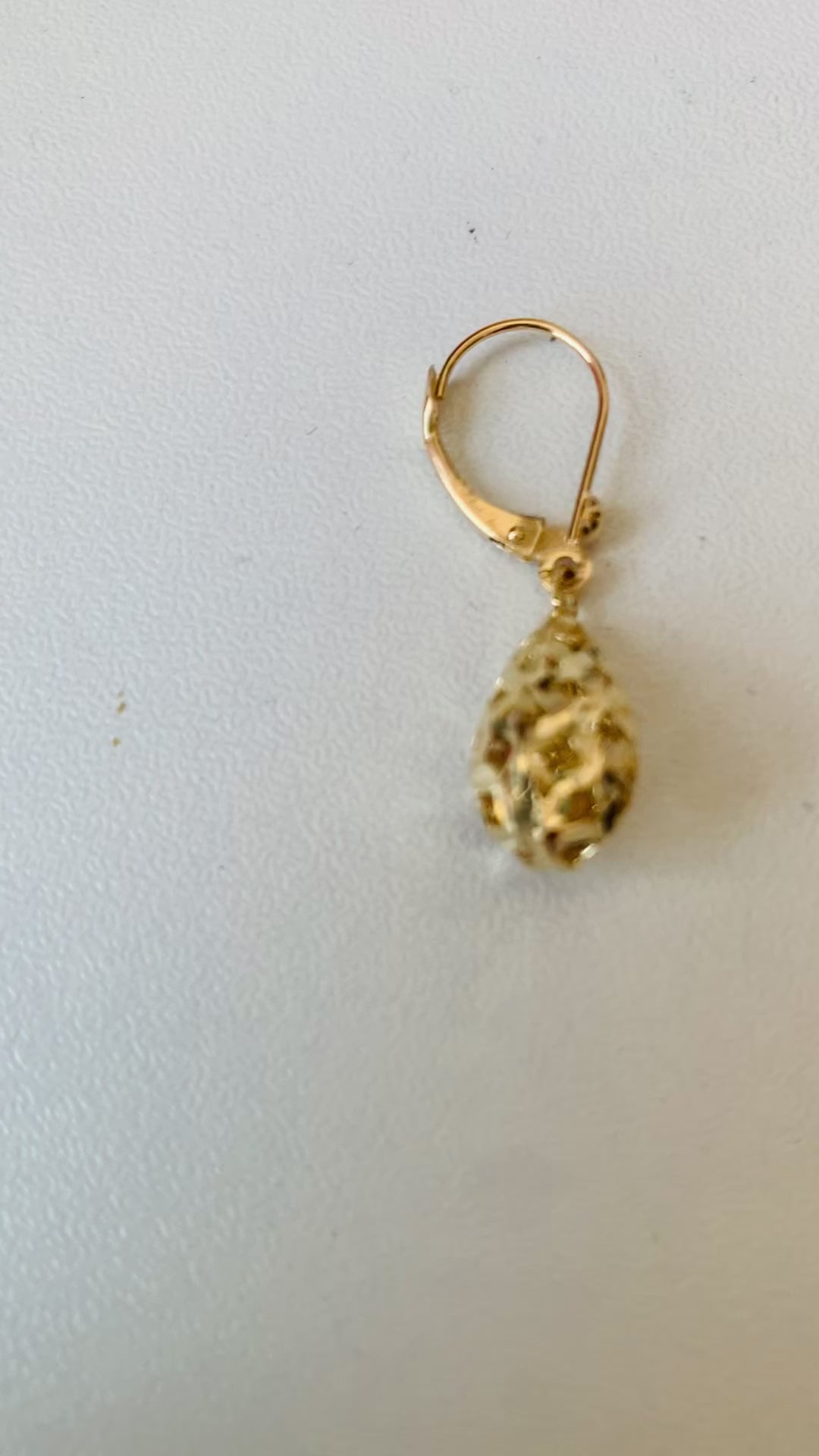 14K Gold Filigree Drop Pierced Earrings