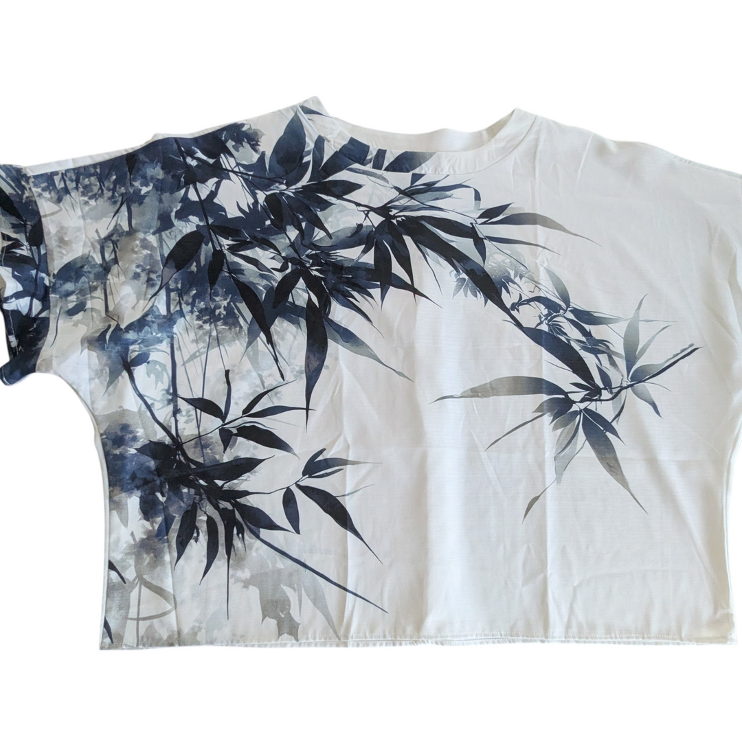Asian Floral Print Tunic Size XL