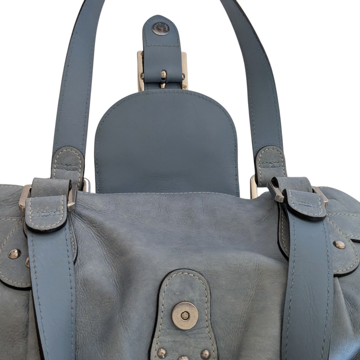 Longchamp Vintage Idole Blue Leather Bag