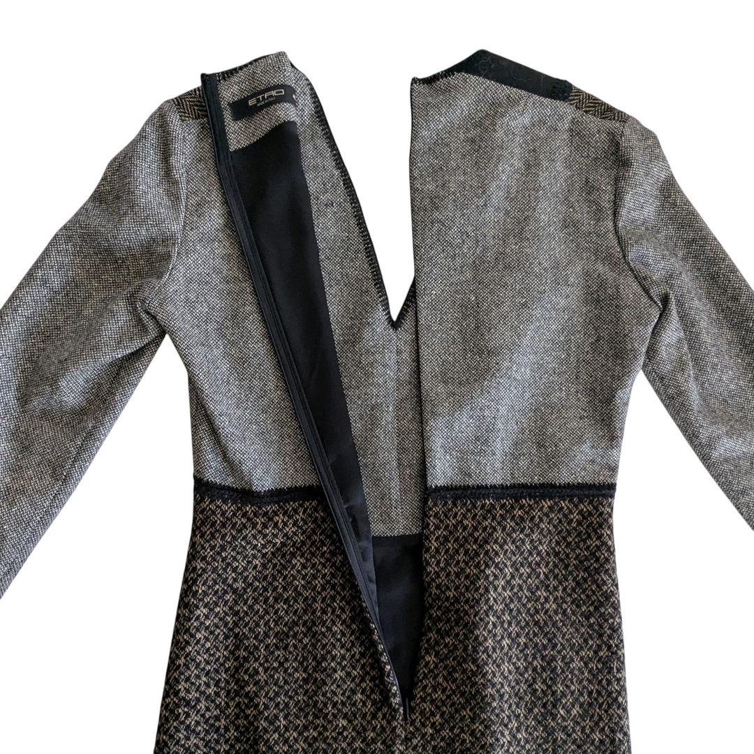 Etro Wool Blend Flared Dress Size 42/6