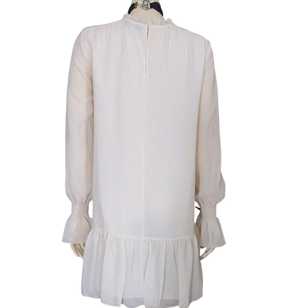 Reiss Esme Shift Dress in Cream Size 6