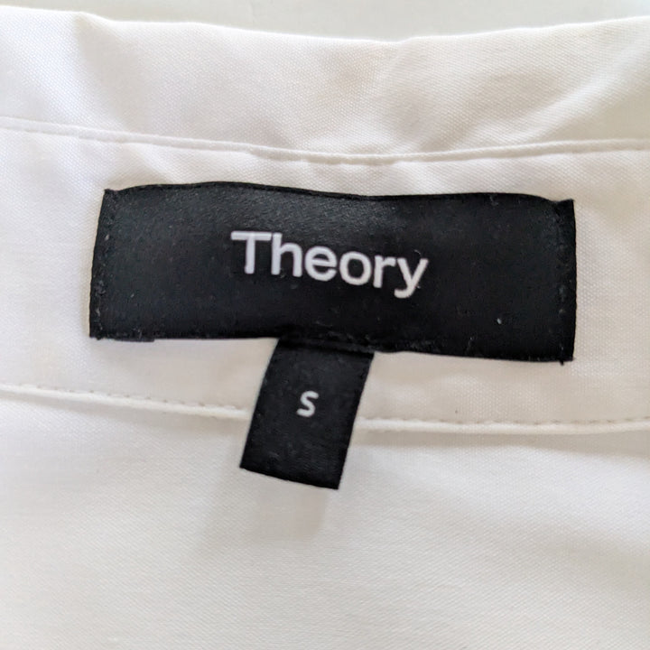 Theory Cropped Button Down Shirt Size Small