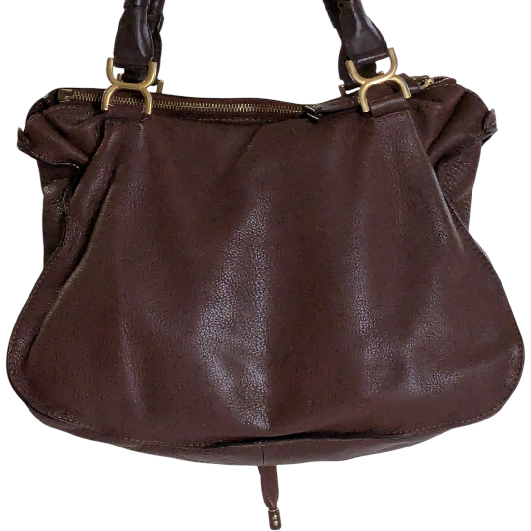 Chloe Marcie Brown Leather Satchel