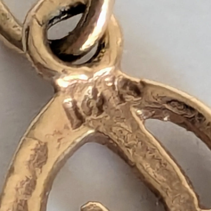 14K Gold "D" Pendant or Charm