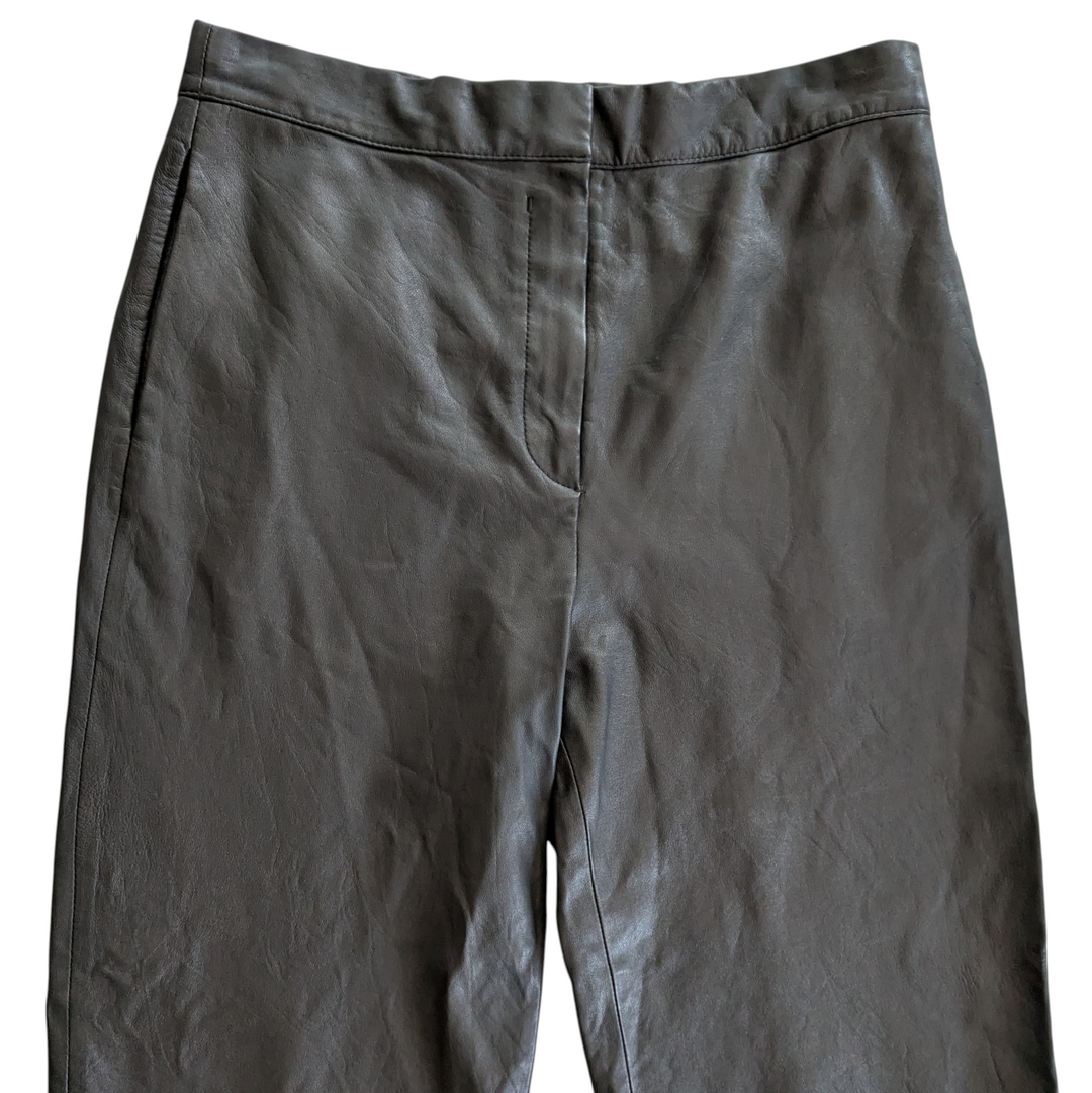 COS Cropped Pants in Black Leather Size 8