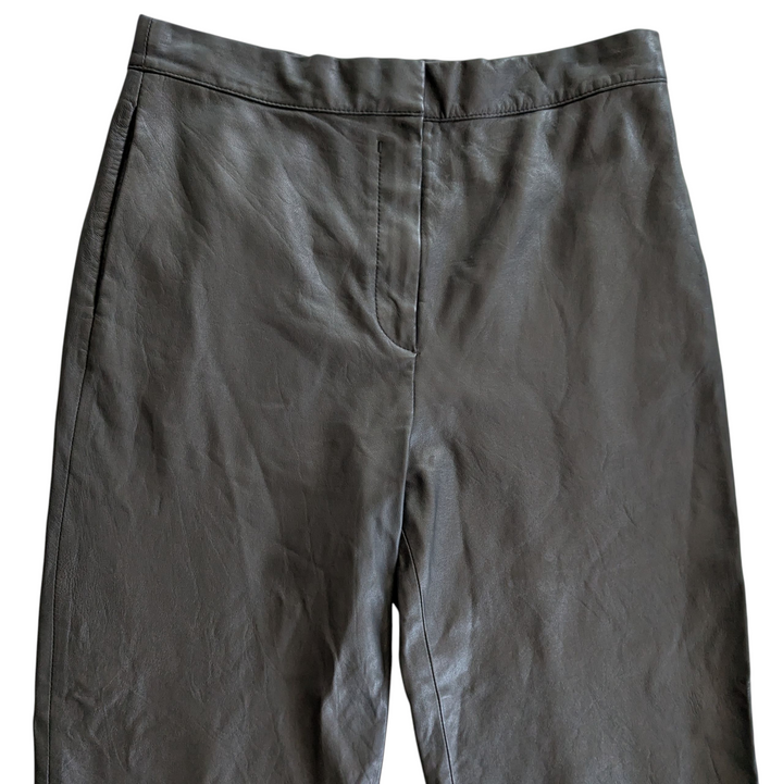 COS Cropped Pants in Black Leather Size 8