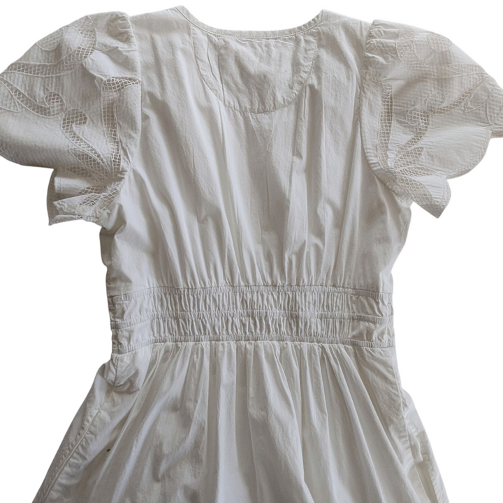 By Anthropologie White Somerset Dress Size Small