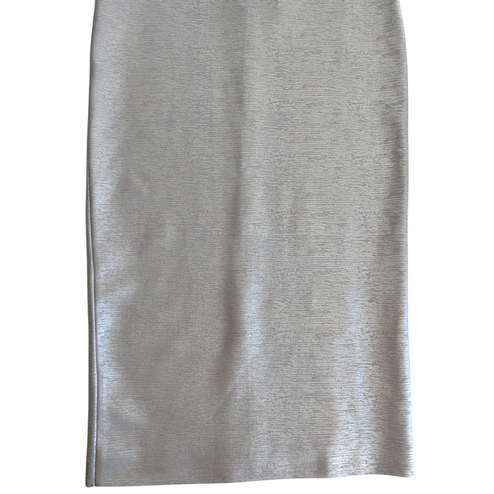 Karen Millen Silver Foil Midaxi Dress Size Large NWT