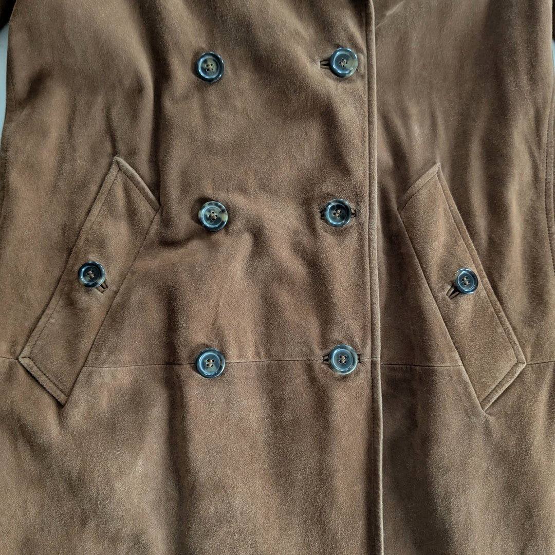 Yves Saint Laurent Suede Trench Coat Size Small