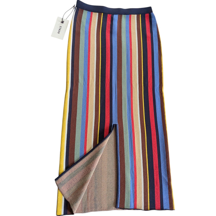 STAUD Striped Knit Midi Skirt Size Medium NWT