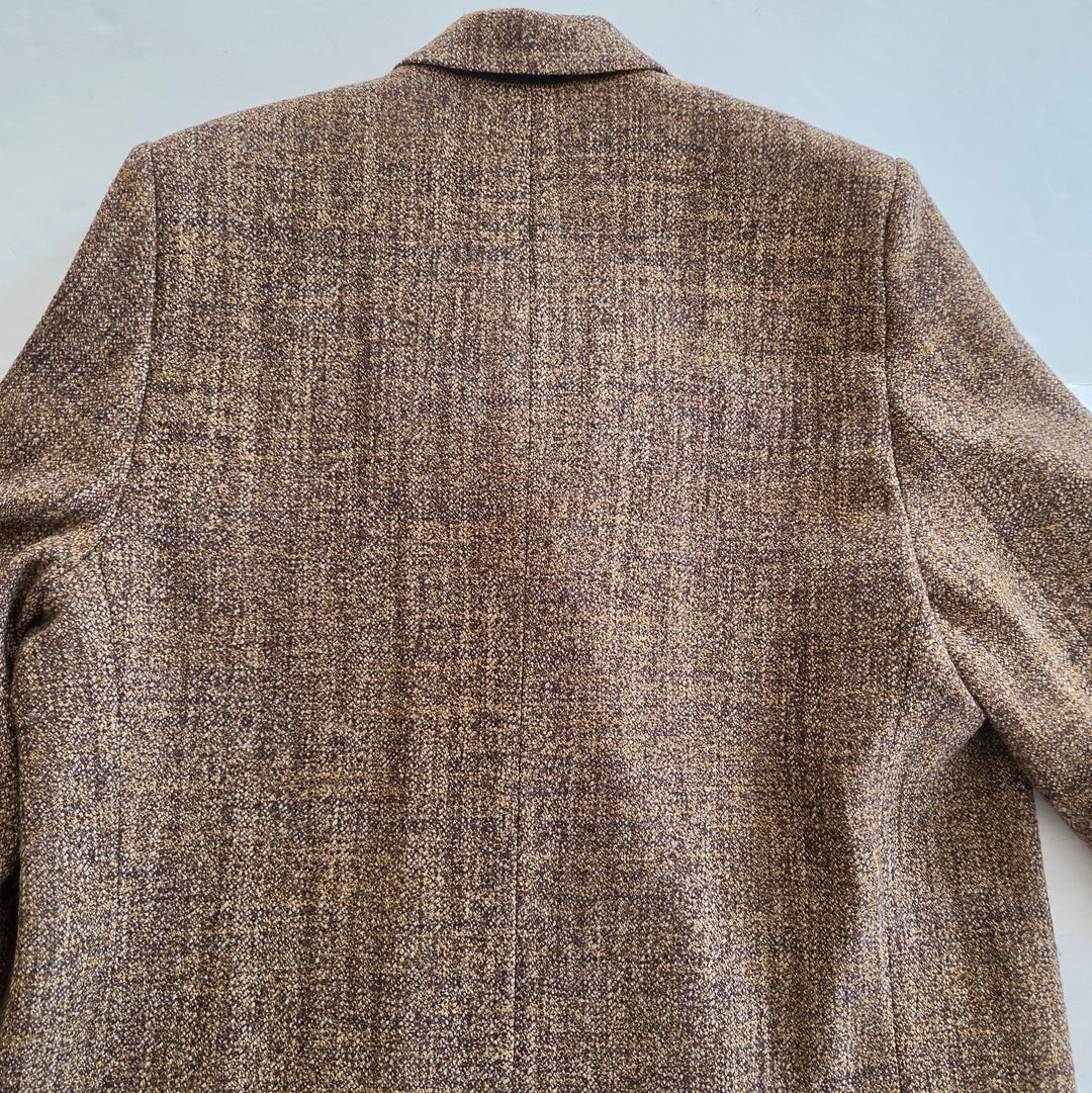 Lafayette 148 Long Tweed Coat Size Large NWT