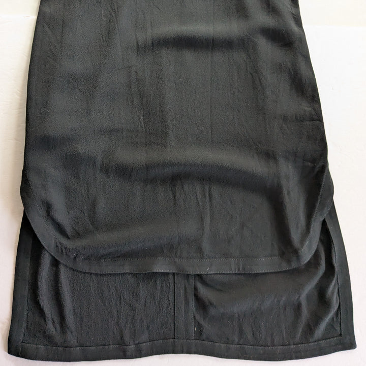Helmut Lang Black Blaze Layered High Low Dress Size 4