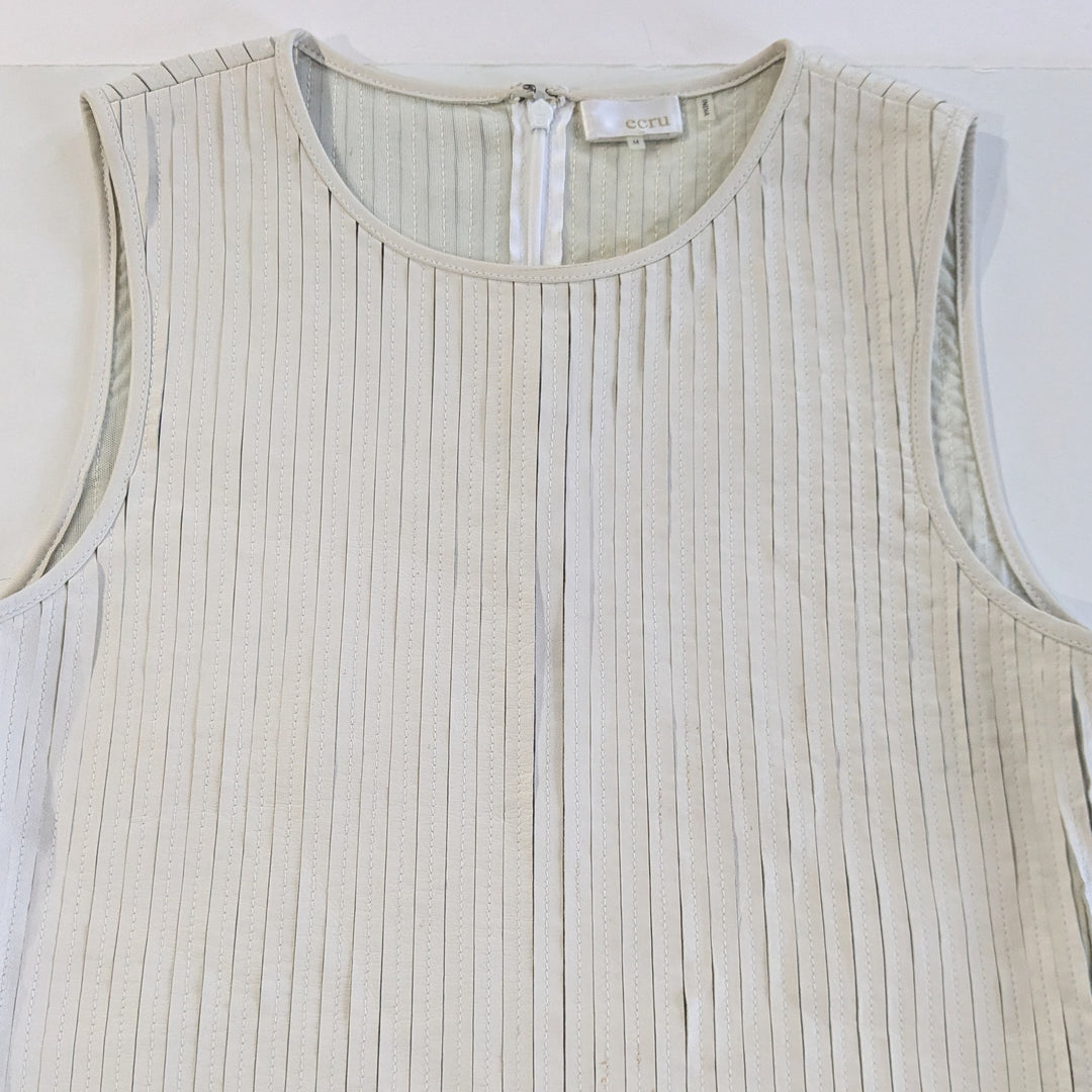 Ecru Leather Top Size Medium