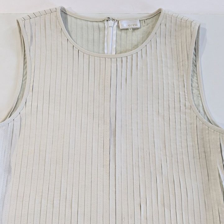 Ecru Leather Top Size Medium