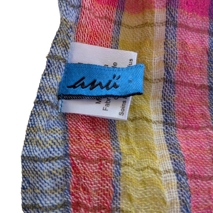 Anii by Natural Plaid Wool Scarf