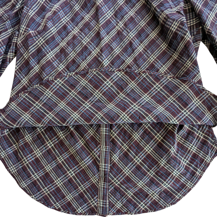 Veronica Beard Isabel Plaid Top Size Large