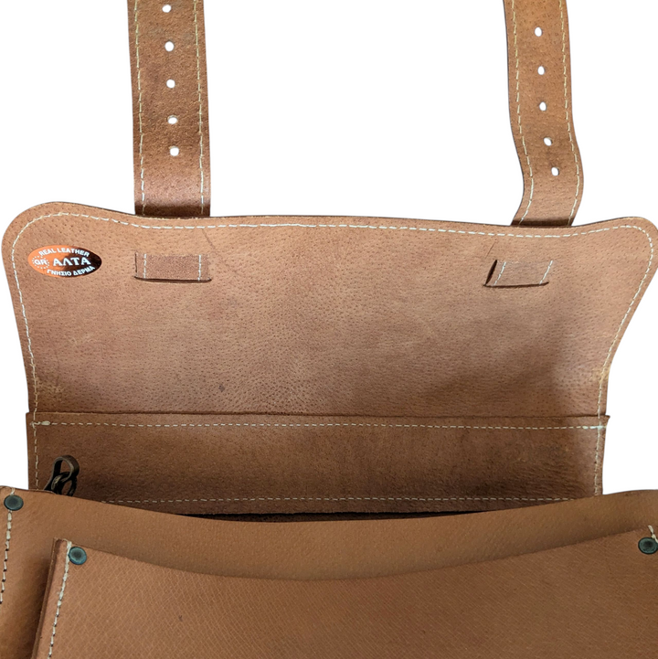 Greek Leather Convertible Messenger Bag