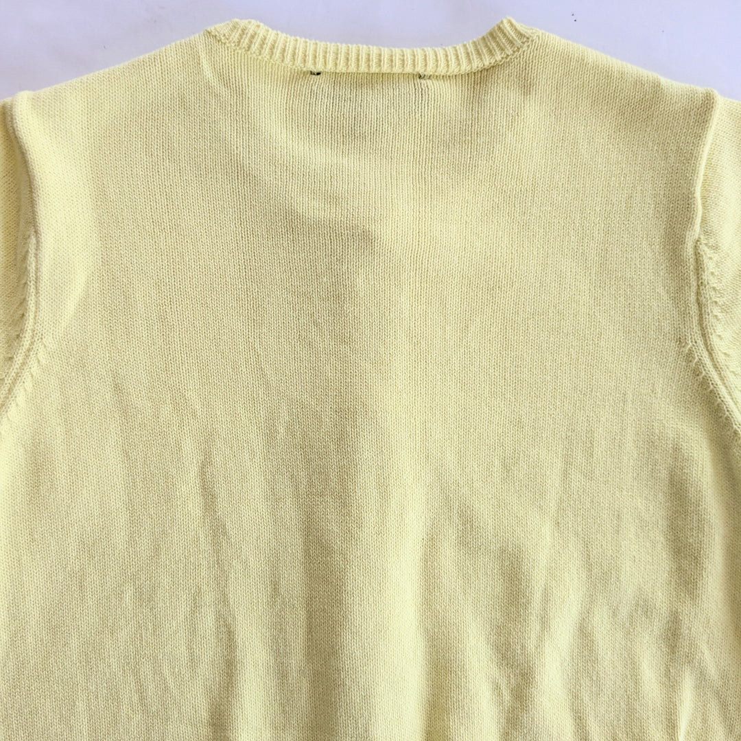 Zara Short Sleeve Yellow Cardigan Size Medium