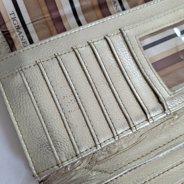 Tignanello Gold Leather Wallet