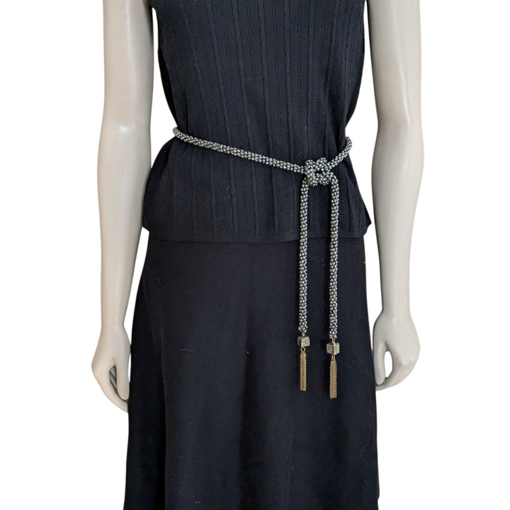 Beaded Tassel Lariat Necklace