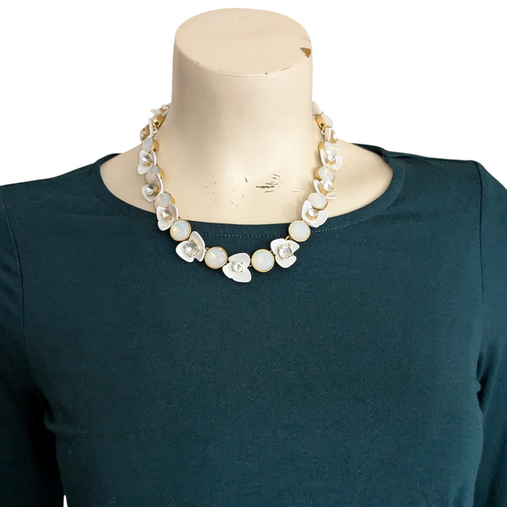 J. Crew Iridescent Brulee Floral Necklace