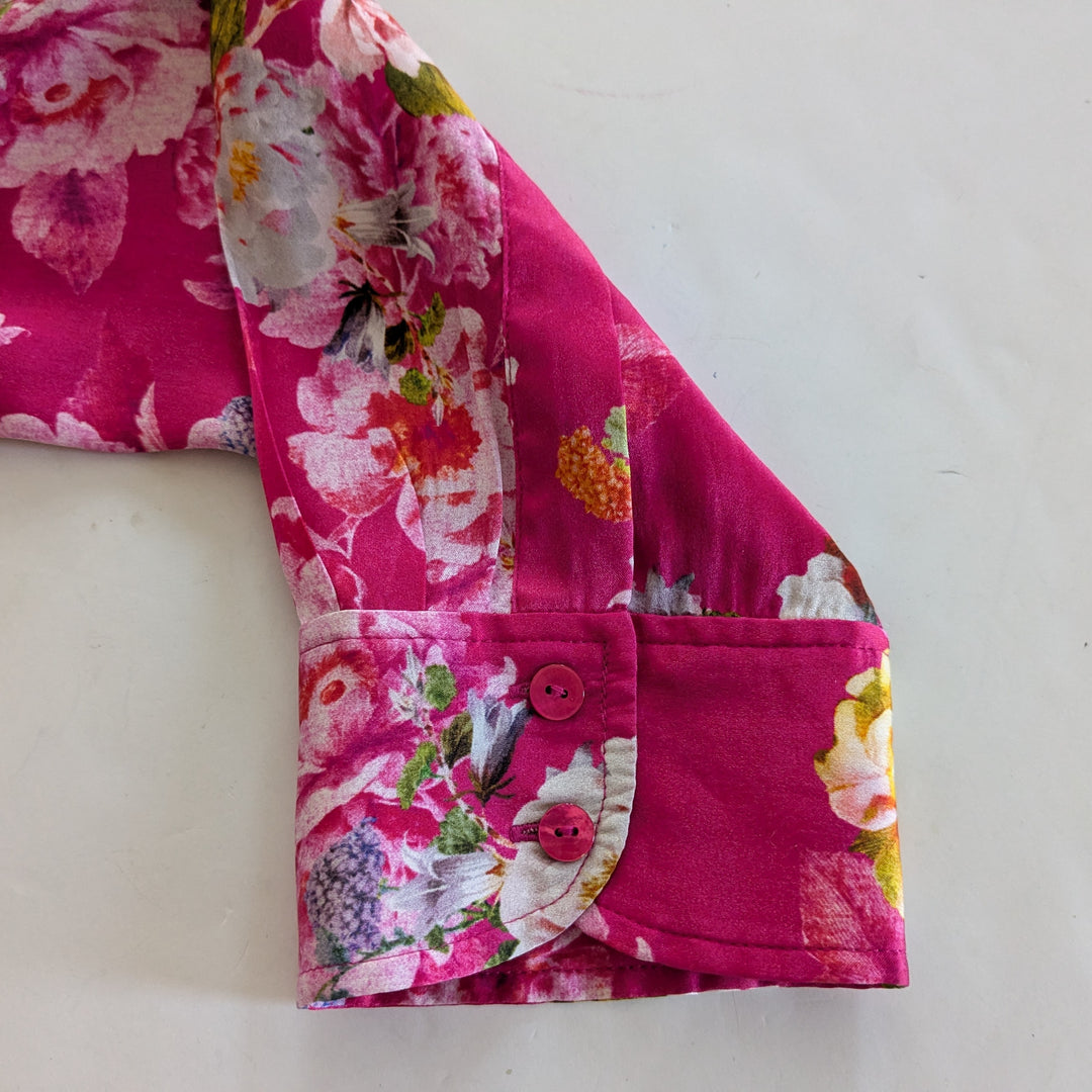 L'Agence Silk Blouse Size XS Tall
