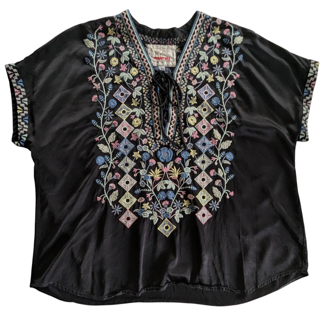 Johnny Was Biya Hendaya Tunic Size Small
