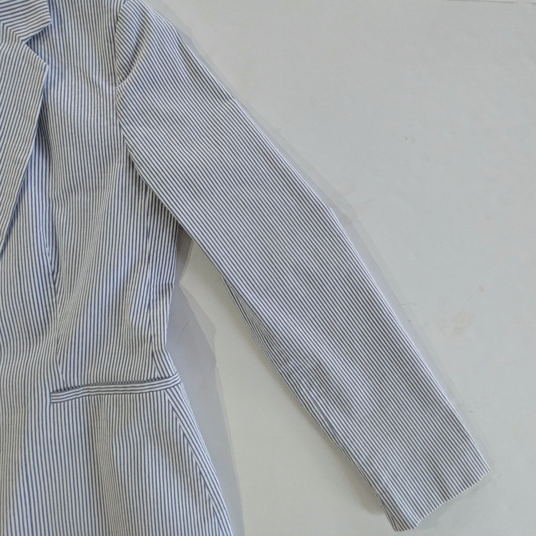 Hip Chik Glitter Butterfly Striped Blazer