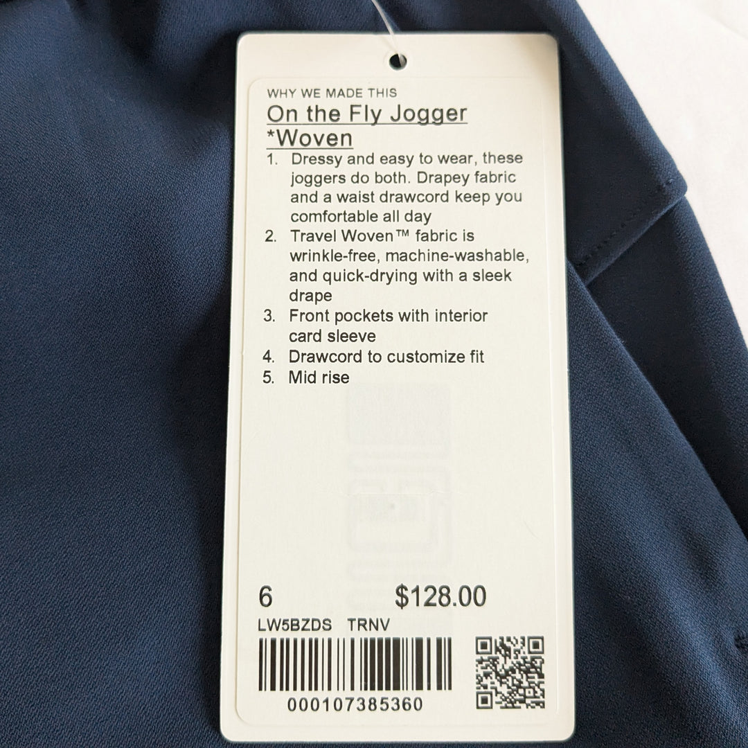 Lululemon On The Fly Joggers Size 6 Navy
