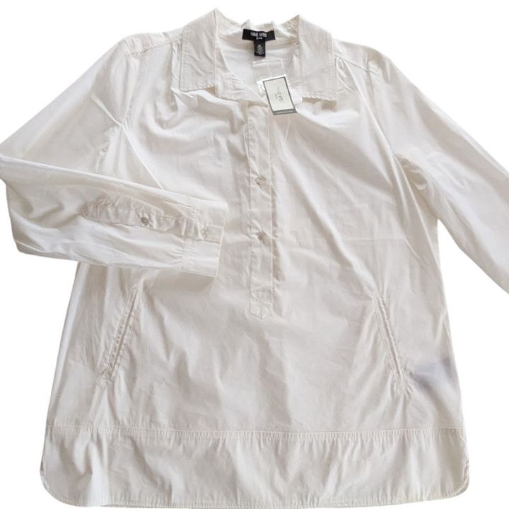 Nine West Woven Tunic Shirt Size XL