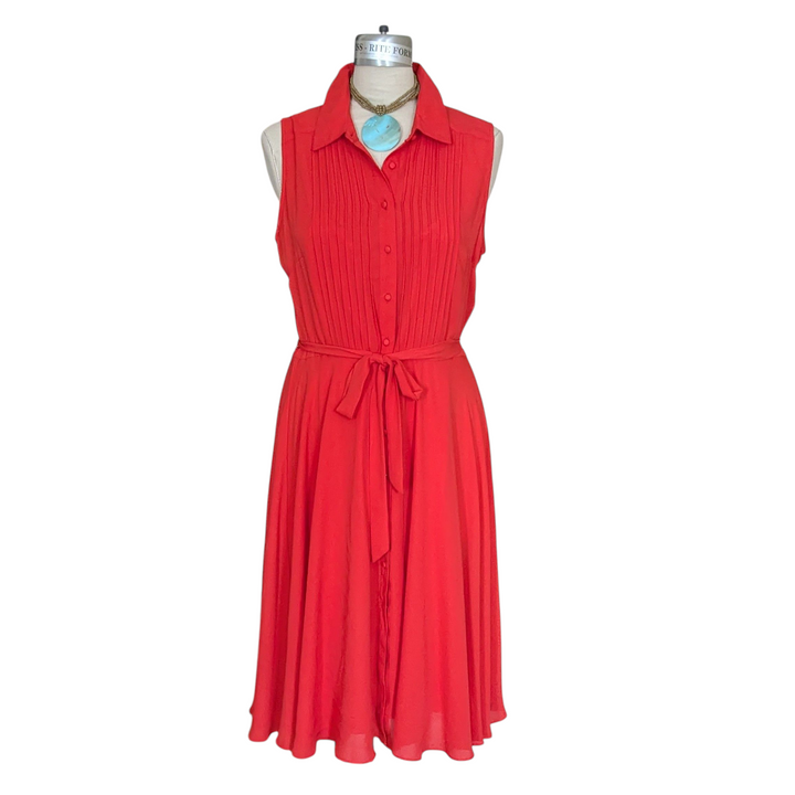 Nanette Lepore Sleeveless Pleated Dress Size 12