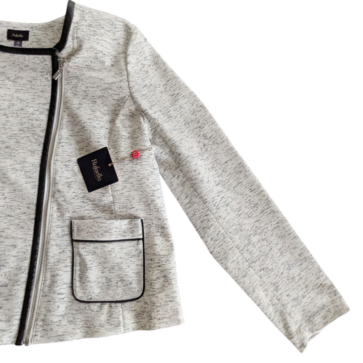 Rafaella Knit Moto Jacket Size 16
