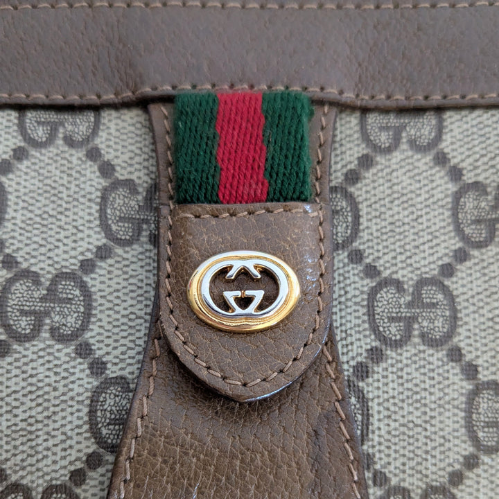 Gucci GG Supreme Sherry Line Vintage Clutch