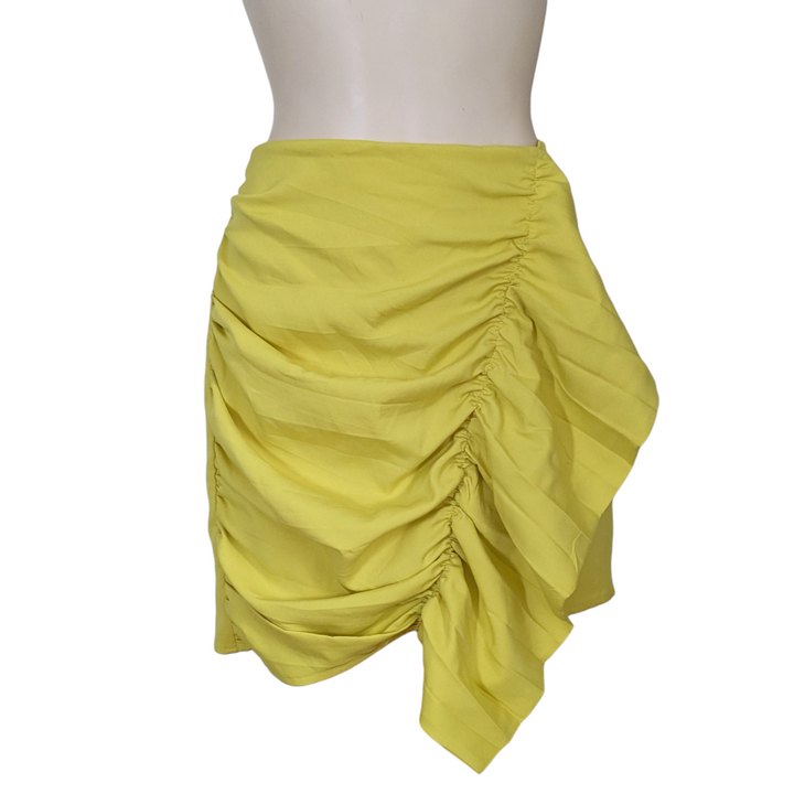 Grey Lab Yellow Mini Skirt Size Medium