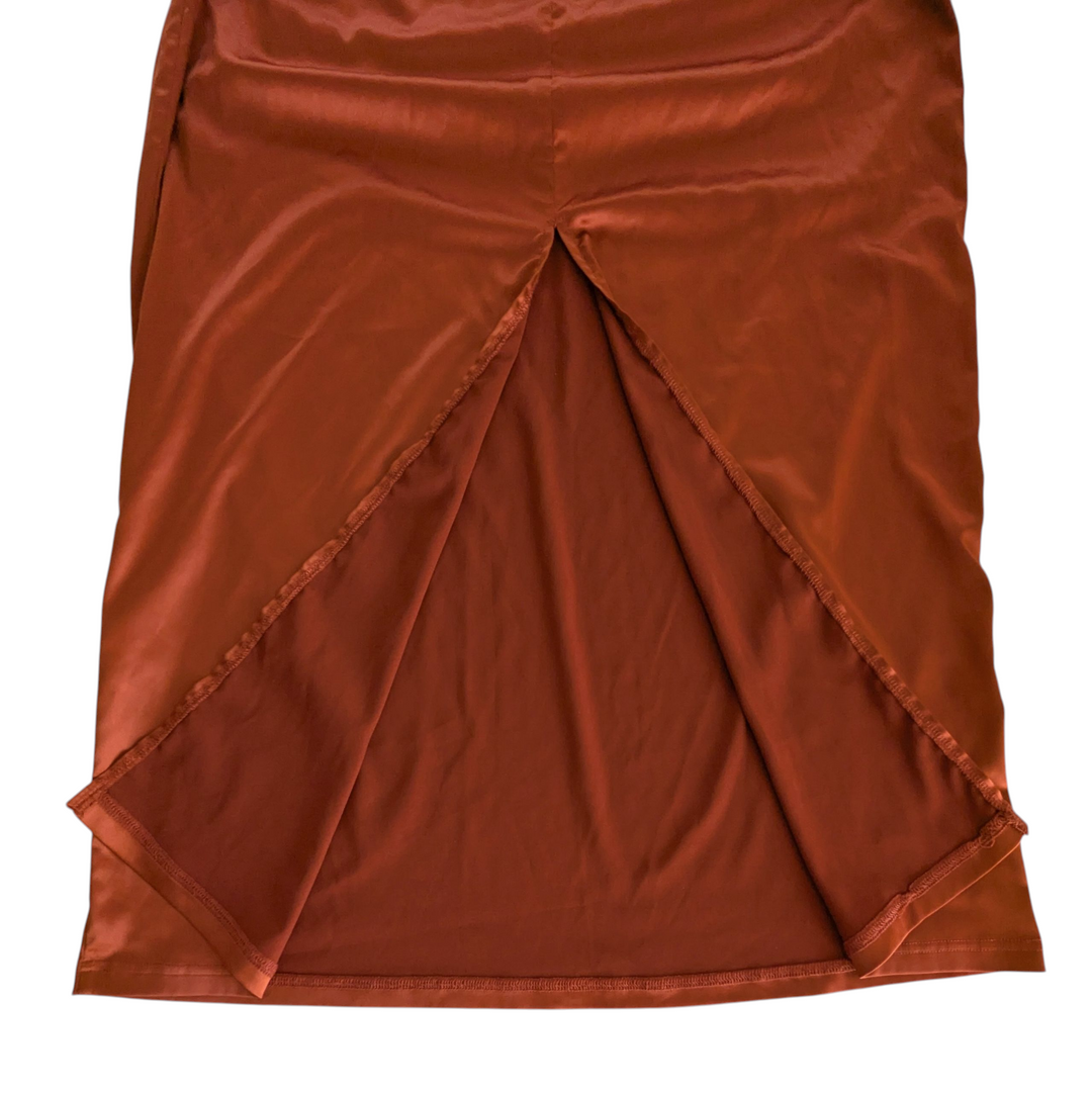 Rust Satin Gown Size Small