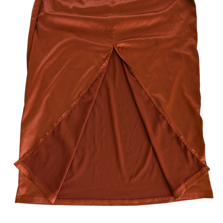 Rust Satin Gown Size Small