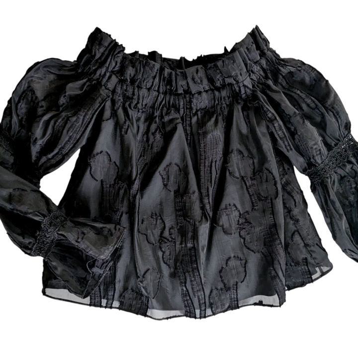 Alexis Raza Ruffled Off the Shoulder Top Size Medium