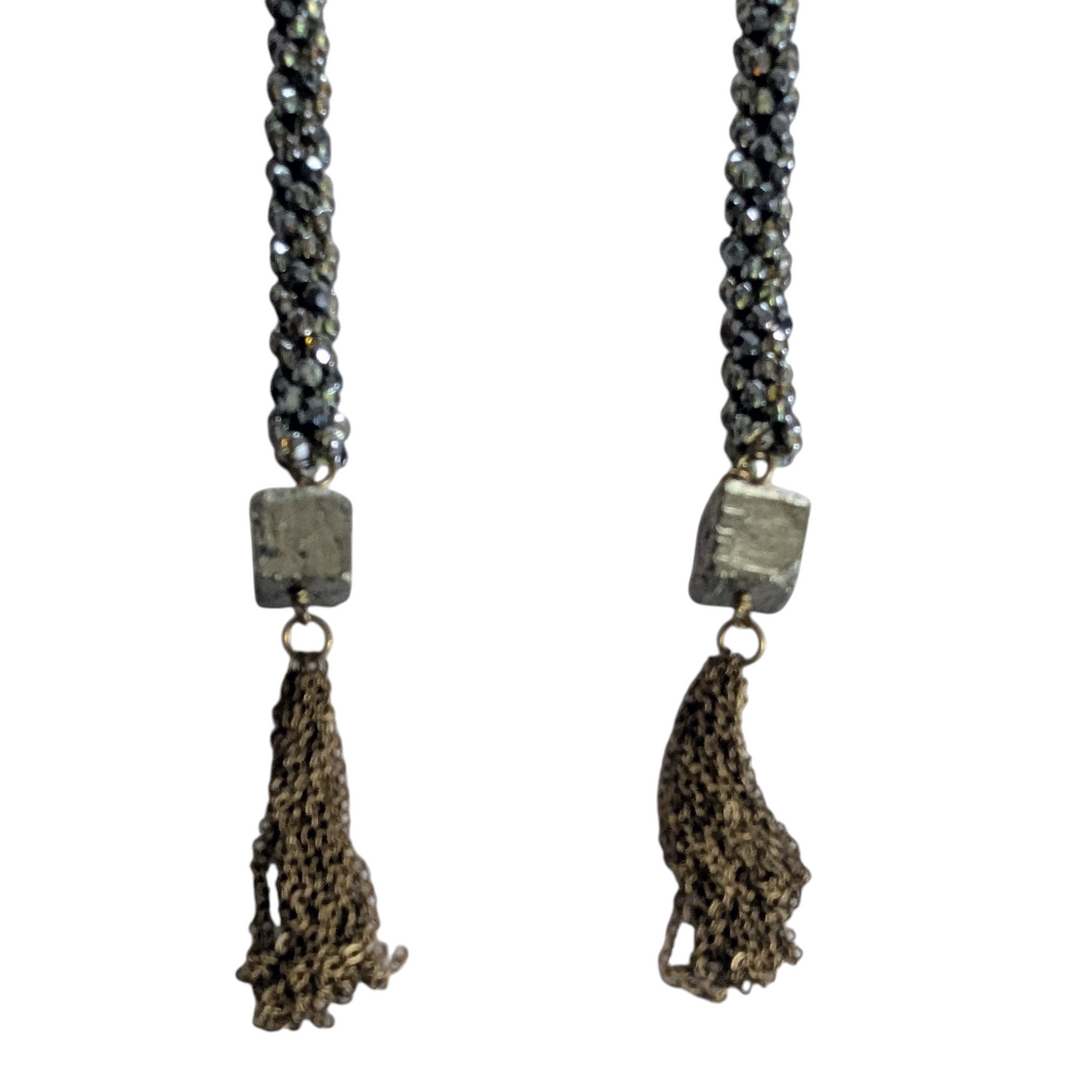 Beaded Tassel Lariat Necklace