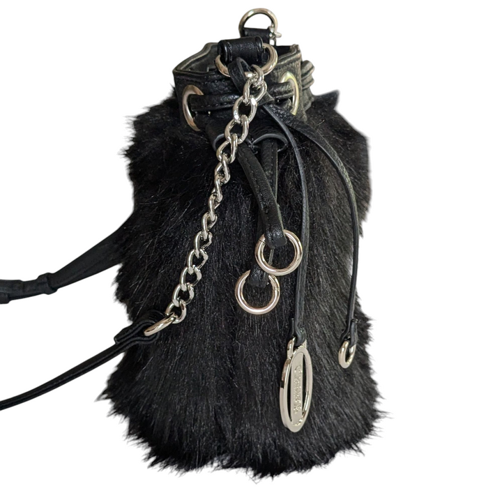 Carlos Santana Faux Fur Bucket Bag