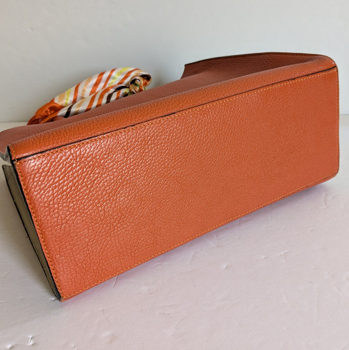 Avenue 67 Milano Orange Leather Tote