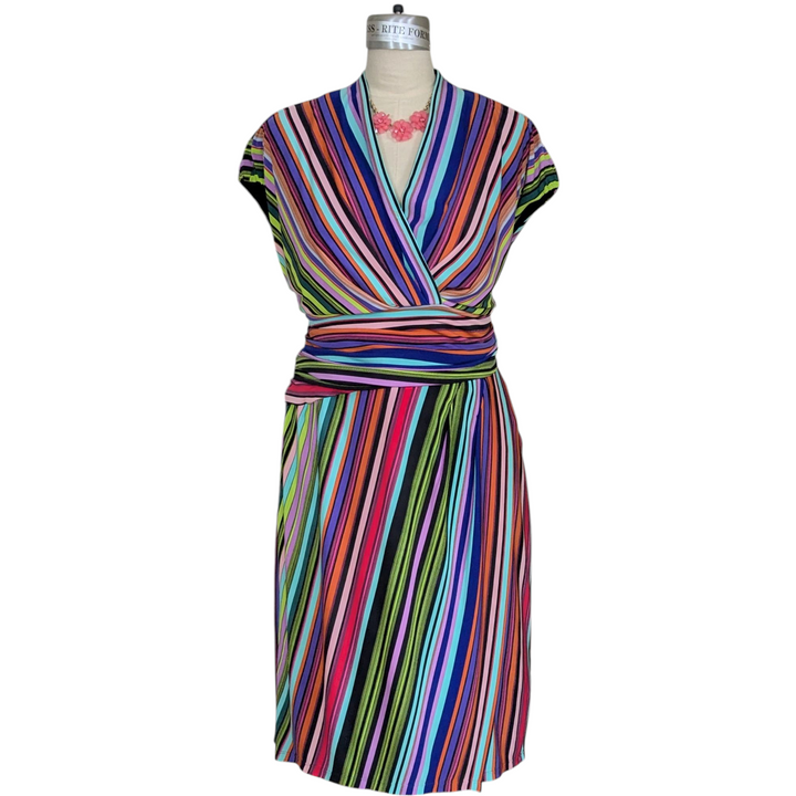 Suzy Chin for Maggy Boutique Faux Wrap Dress Size 16W