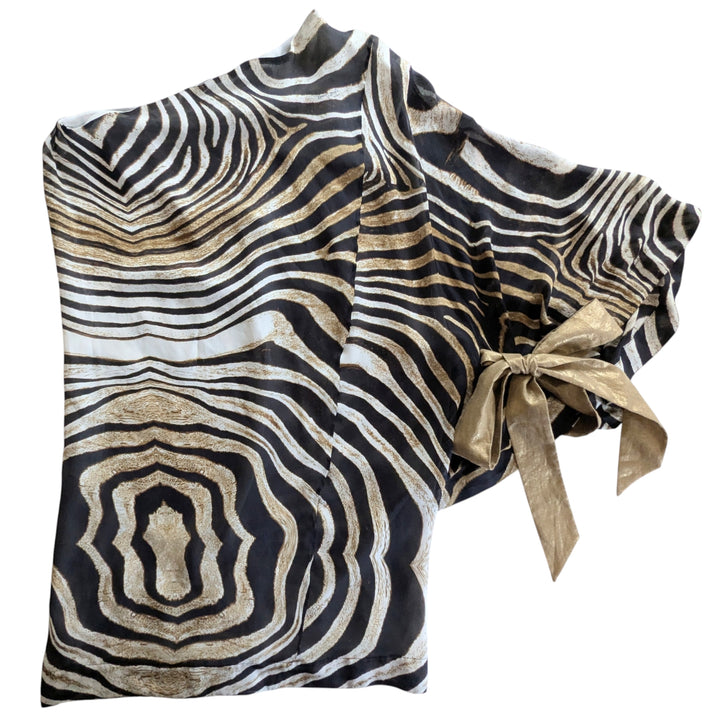 Just Cavalli Zebra Print Silk Mini Dress Size 6
