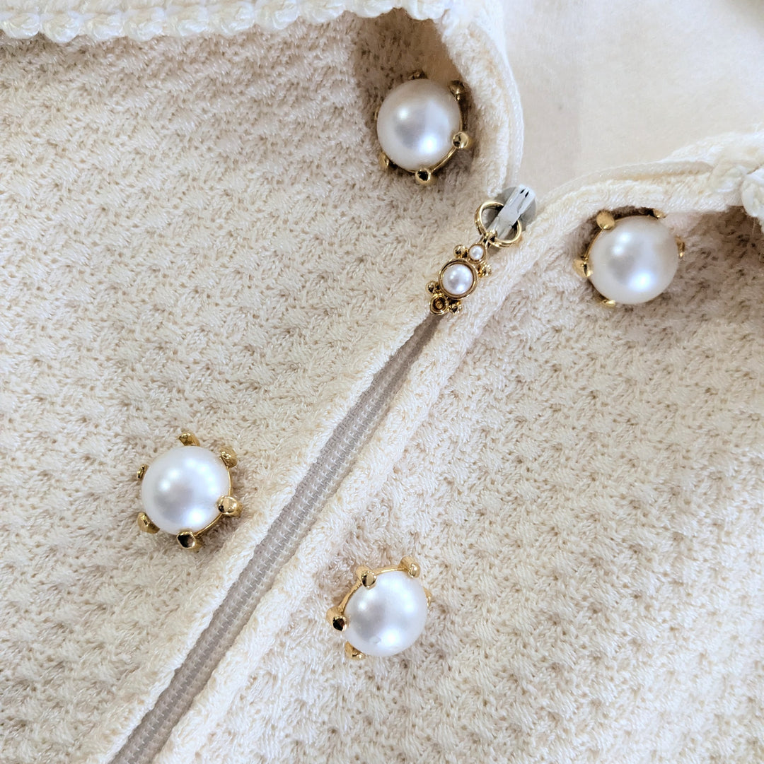 St John Cream Skirt Suit Size 6