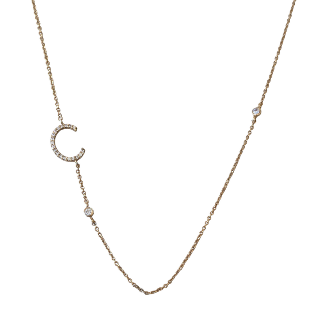Tai Sideways "C" Initial Necklace