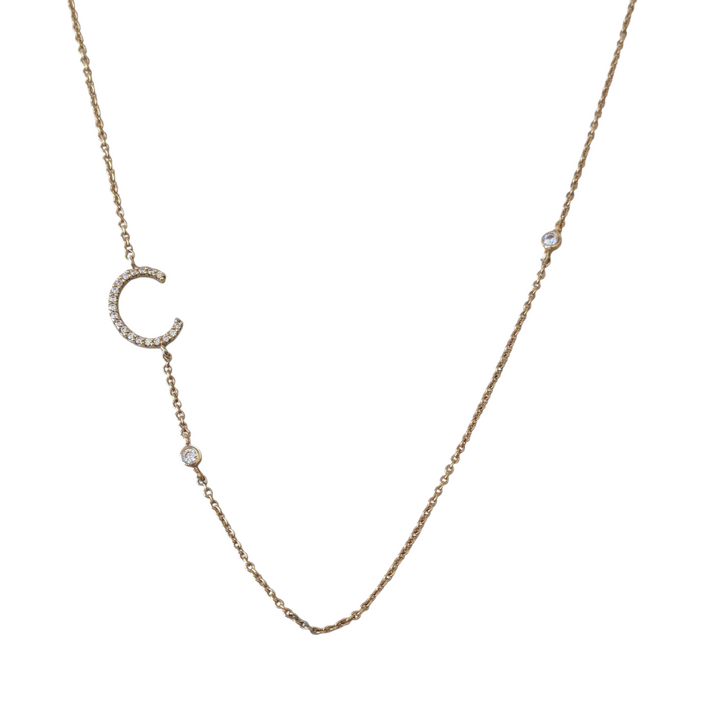 Tai Sideways "C" Initial Necklace